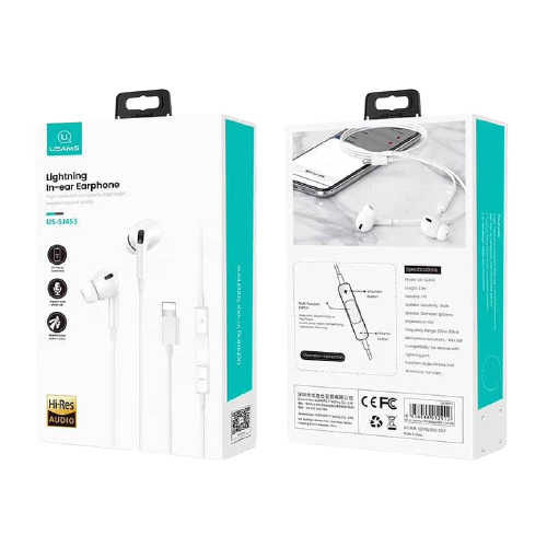 LIGHTNING EARPHONES US-SJ453 WHITE